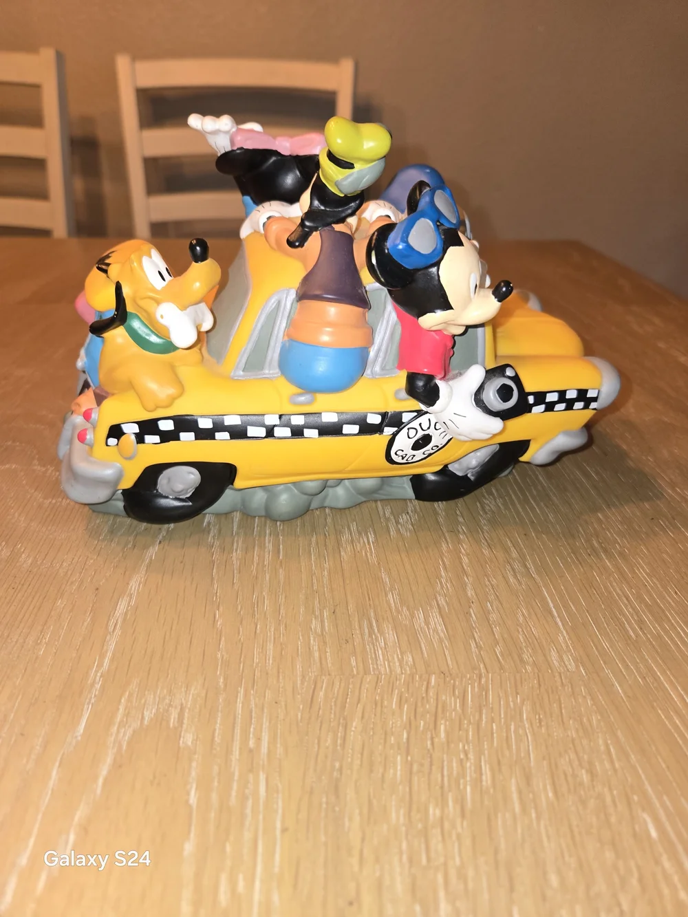 Disney Yellow Taxi Ducky Cab Co. Fab 5 Mickey Piggy Bank